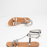 JESSAMINE Sandale brillante en cuir