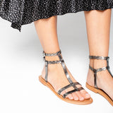 JESSAMINE Sandale brillante en cuir