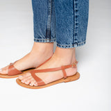 AMADRYA Sandale neutre en cuir