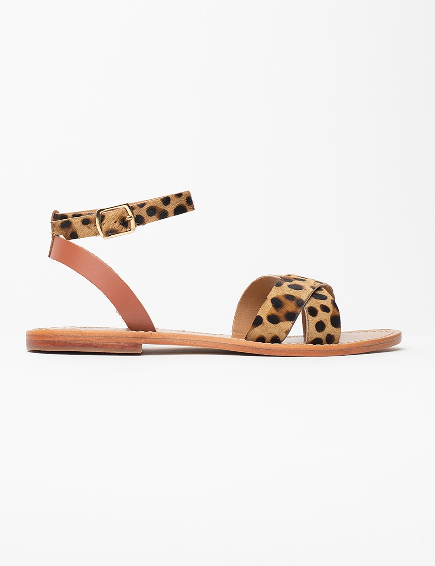BRIONE Sandale imprimée animal en cuir