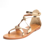 JACENIA Sandale brillante en cuir
