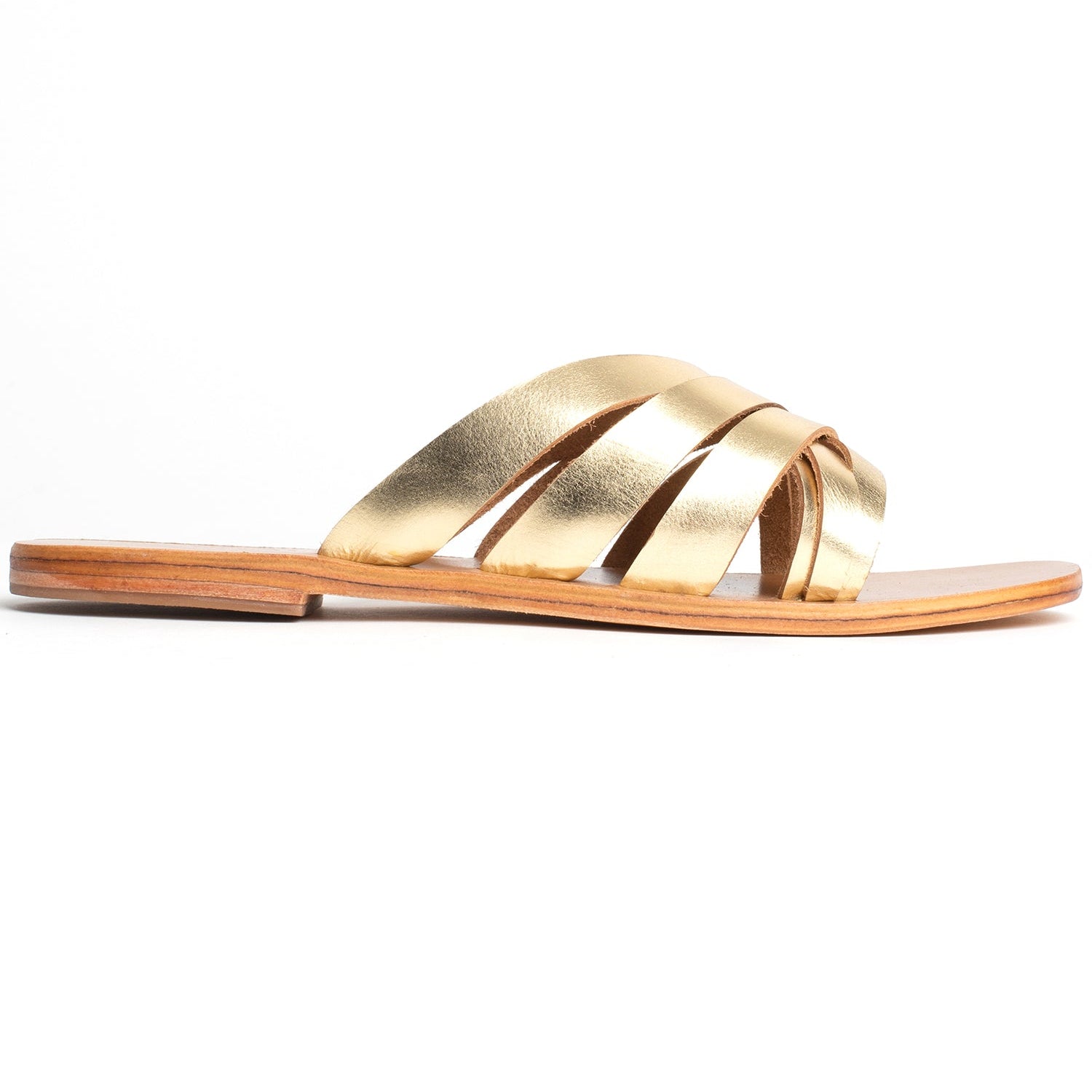 MARICA Mule brillante en cuir