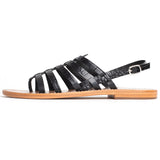 POLOLENA Sandale imprimée animal en cuir