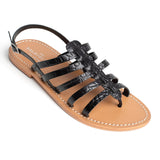 POLOLENA Sandale imprimée animal en cuir