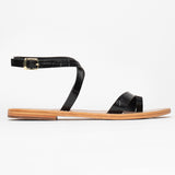 SANNE Sandale imprimée animal en cuir