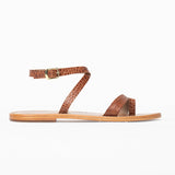 SANNE Sandale imprimée animal en cuir