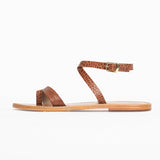 SANNE Sandale imprimée animal en cuir