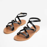 MONTEREY Sandale imprimée animal en cuir