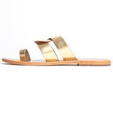MULLEIN Mule brillante en cuir