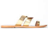 MULLEIN Mule brillante en cuir