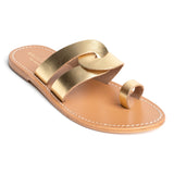 MULLEIN Mule brillante en cuir