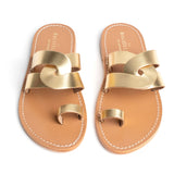 MULLEIN Mule brillante en cuir