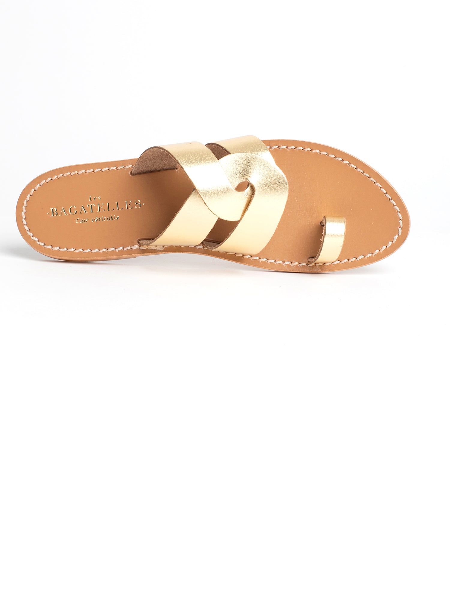 MULLEIN Mule brillante en cuir