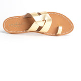 MULLEIN Mule brillante en cuir