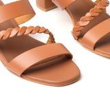 DEZBA Sandale neutre en cuir