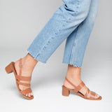 DEZBA Sandale neutre en cuir