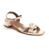 FALCOM Sandale brillante en cuir