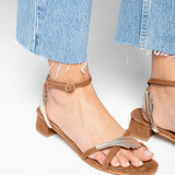 IMALA Sandale neutre en cuir