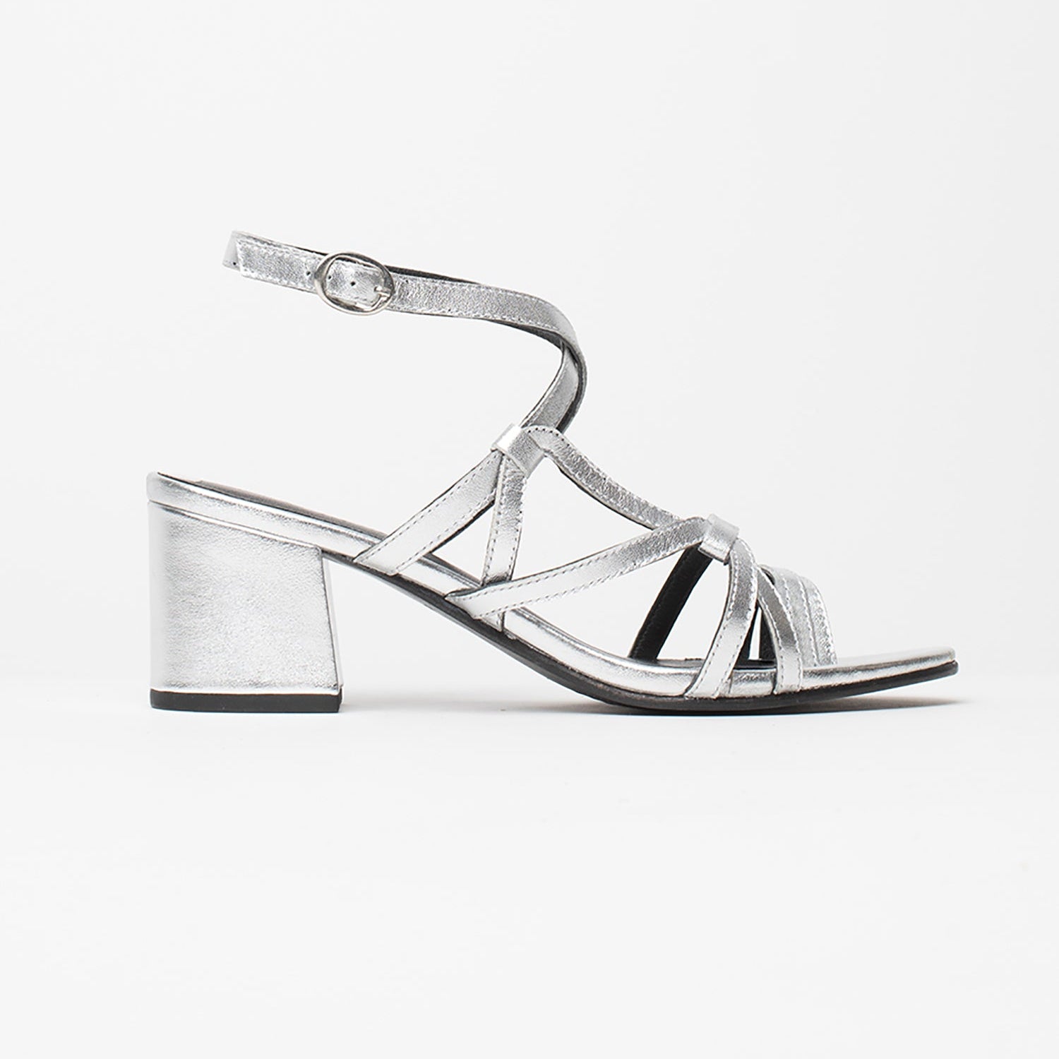 KANIETI Sandale brillante en cuir