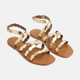 MELANIE Sandale brillante en cuir