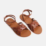 GIANA Sandale neutre en cuir