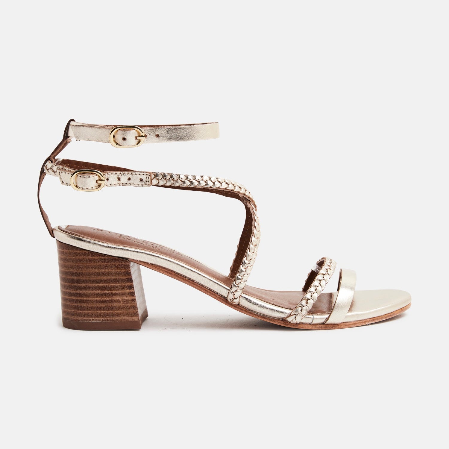 GENTRY Sandale brillante en cuir