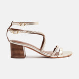 GENTRY Sandale brillante en cuir