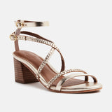 GENTRY Sandale brillante en cuir