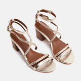 GENTRY Sandale brillante en cuir