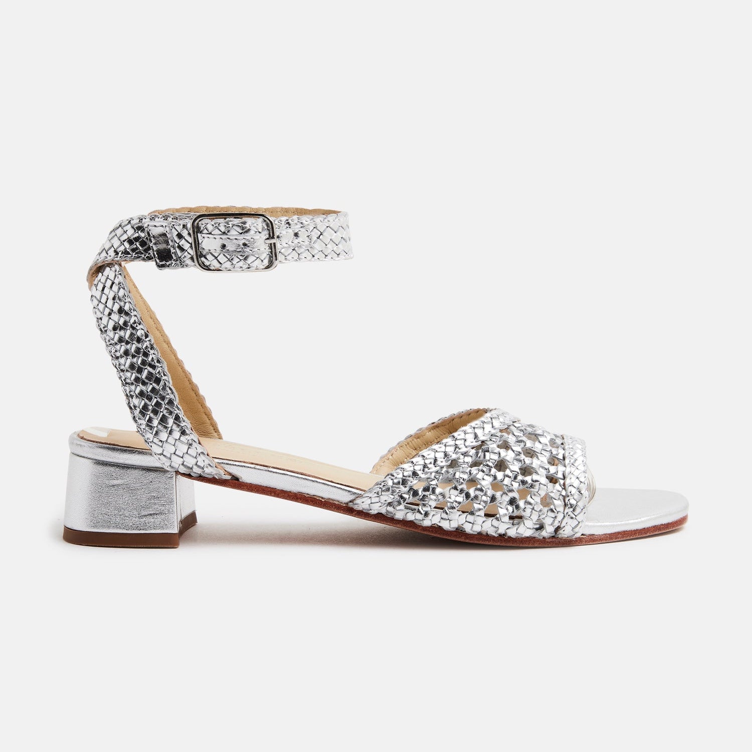 GINGER Sandale brillante en cuir