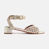 GINGER Sandale brillante en cuir