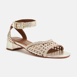 GINGER Sandale brillante en cuir