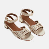 GINGER Sandale brillante en cuir