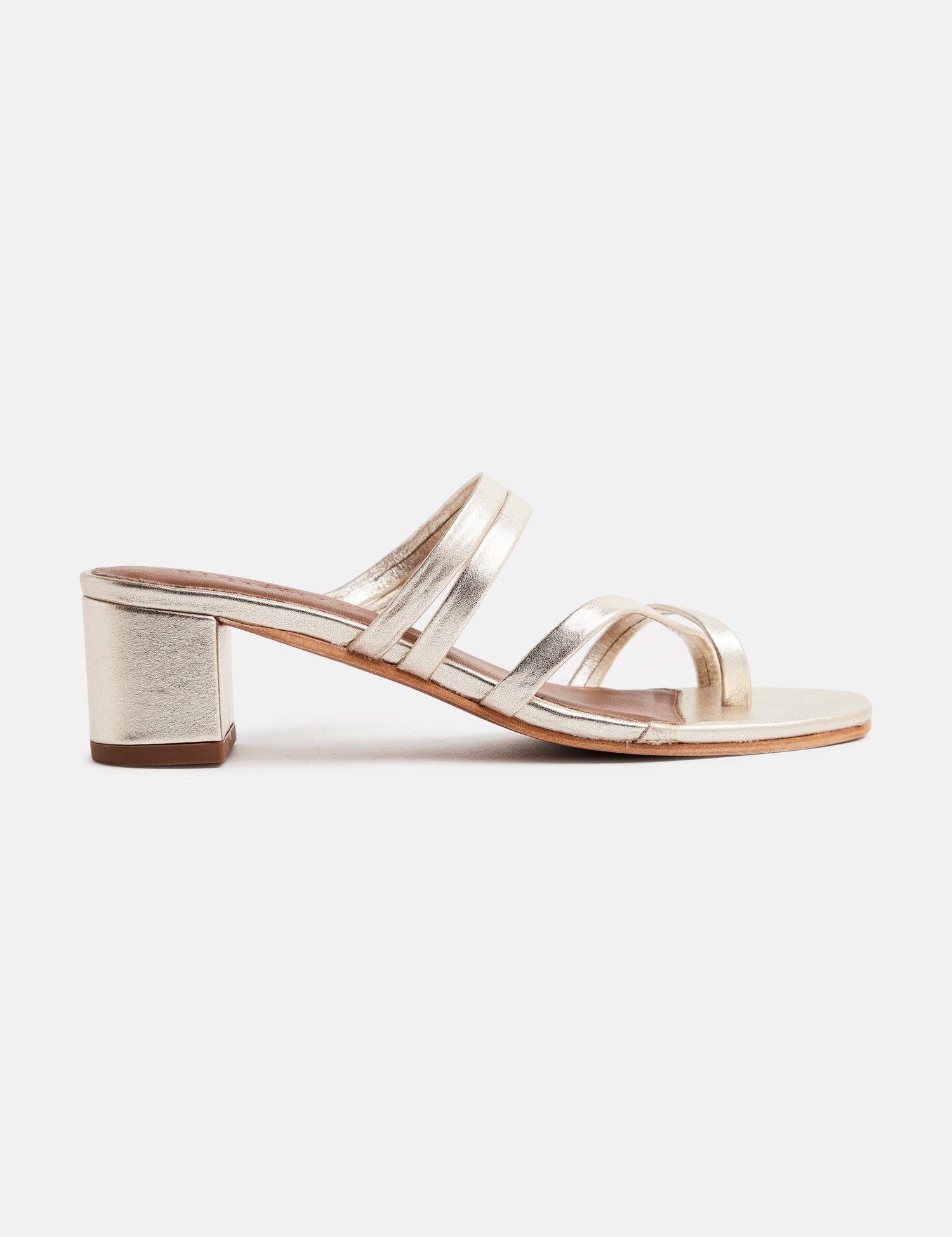 GEMMA Mule brillante en cuir