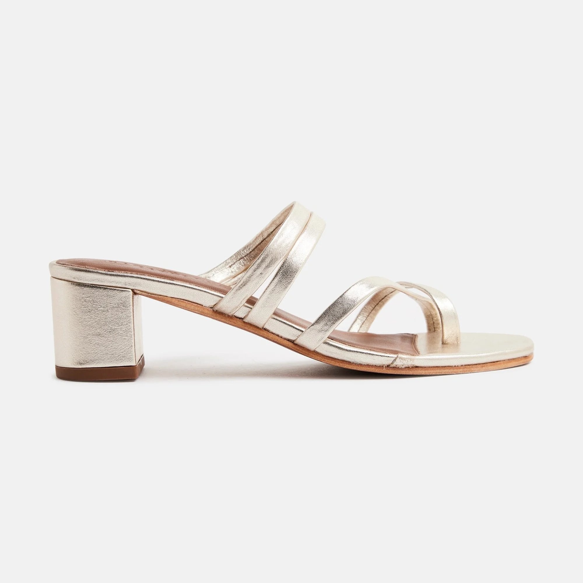 GEMMA Mule brillante en cuir