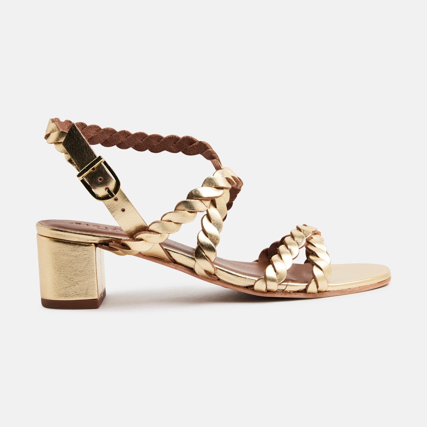 GWENDOLYN Sandale brillante en cuir