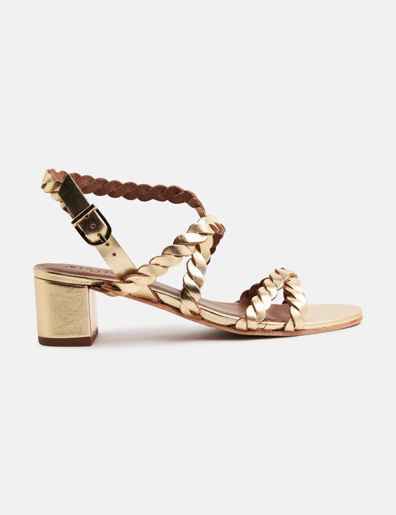 GWENDOLYN Sandale brillante en cuir