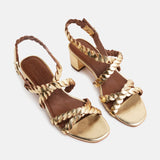 GWENDOLYN Sandale brillante en cuir