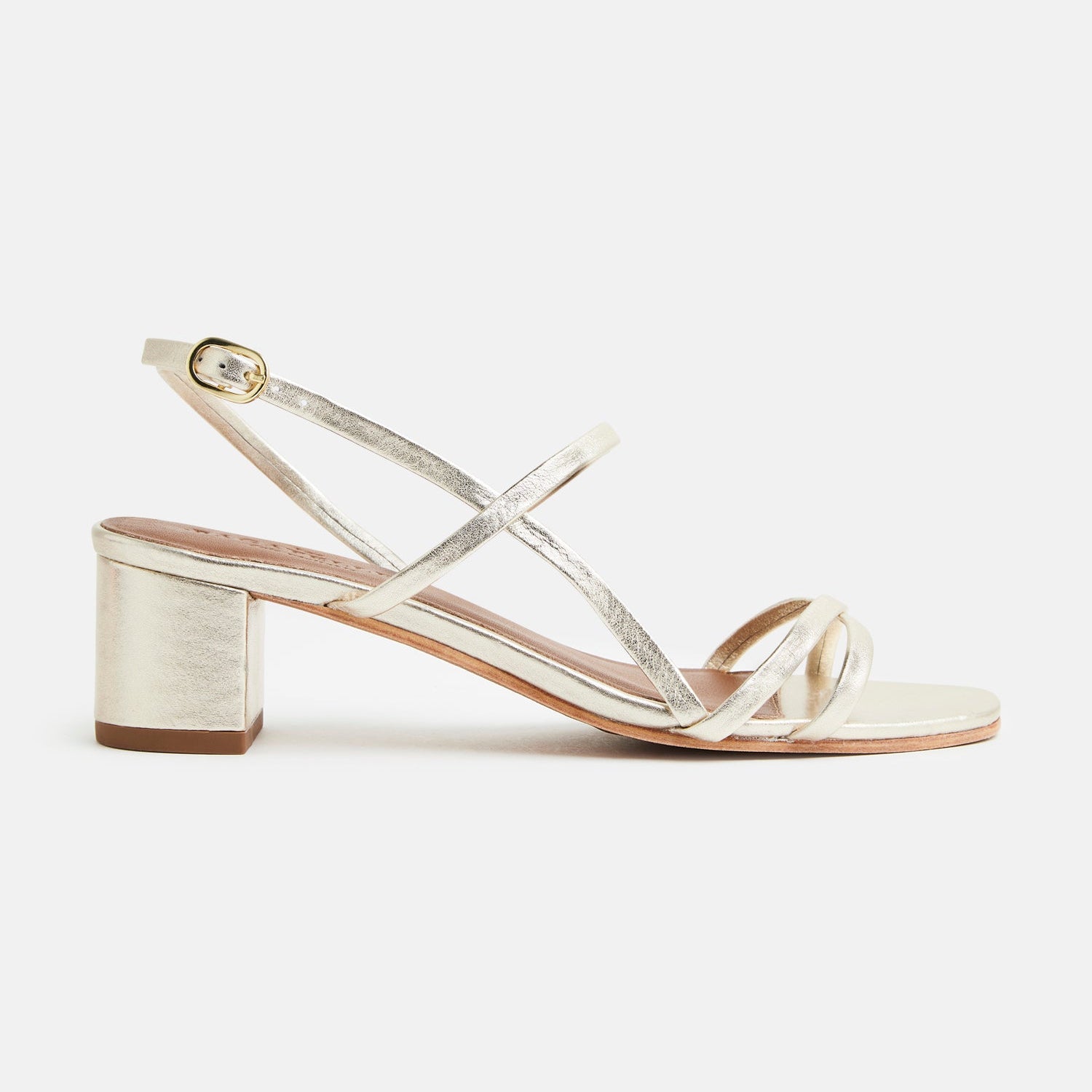 GRACIELA Sandale brillante en cuir
