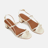 GRACIELA Sandale brillante en cuir