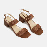 GRACY Sandale brillante en cuir