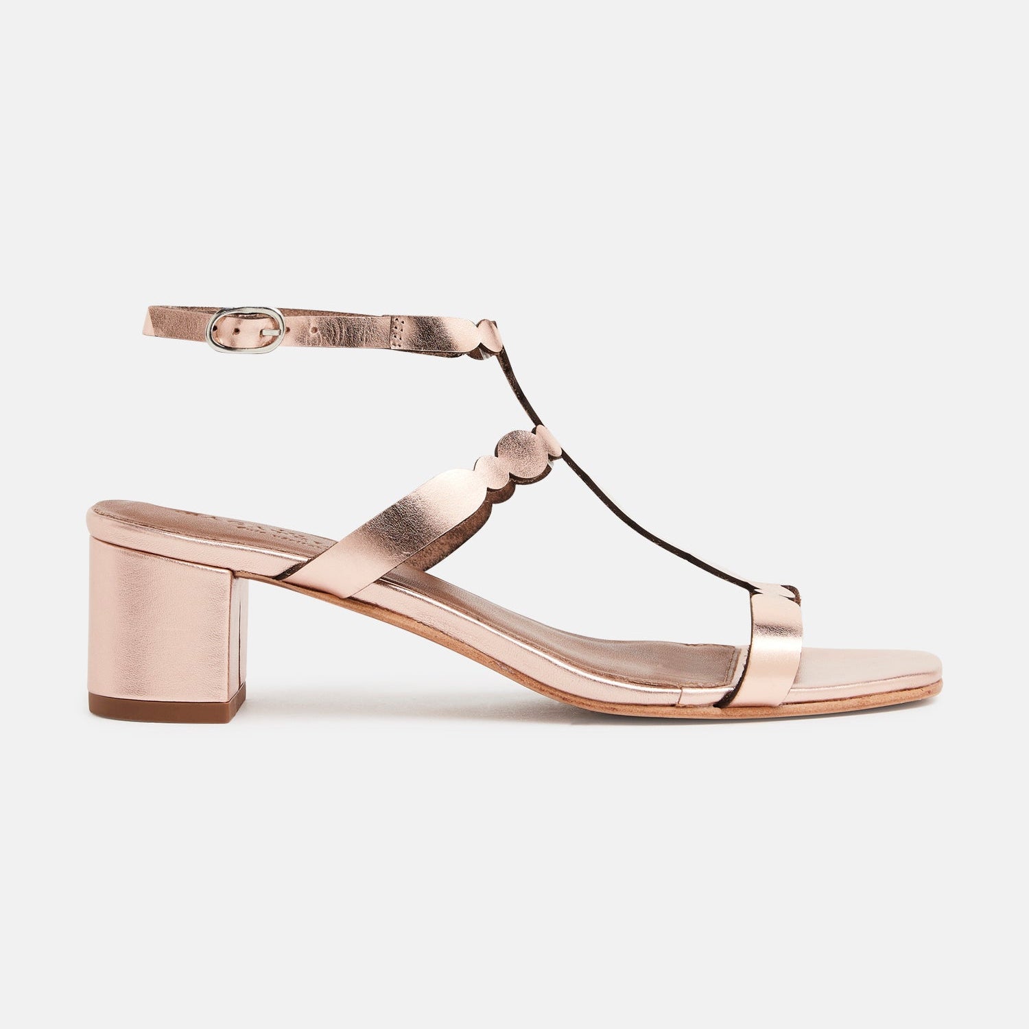 GINNY Sandale brillante en cuir