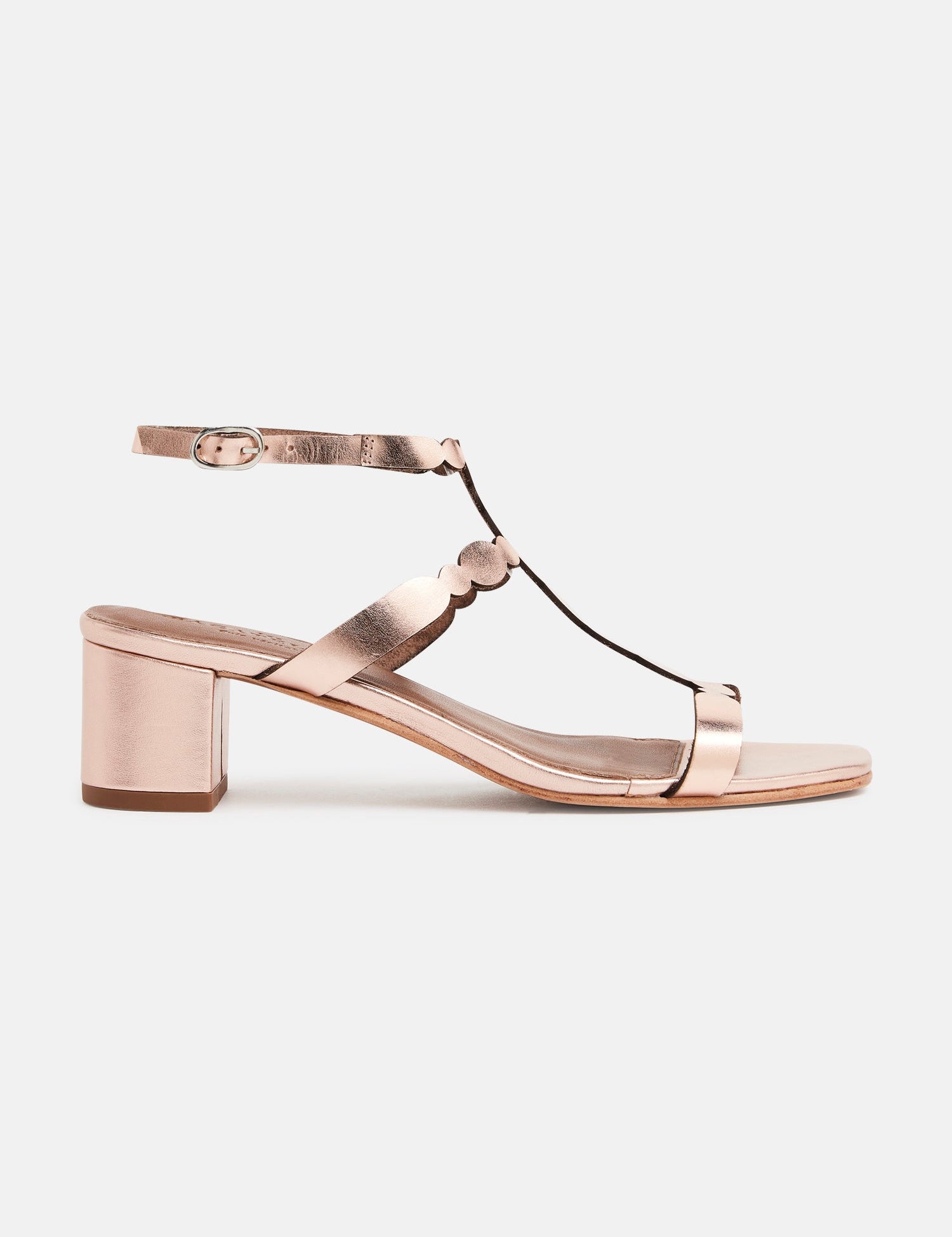 GINNY Sandale brillante en cuir