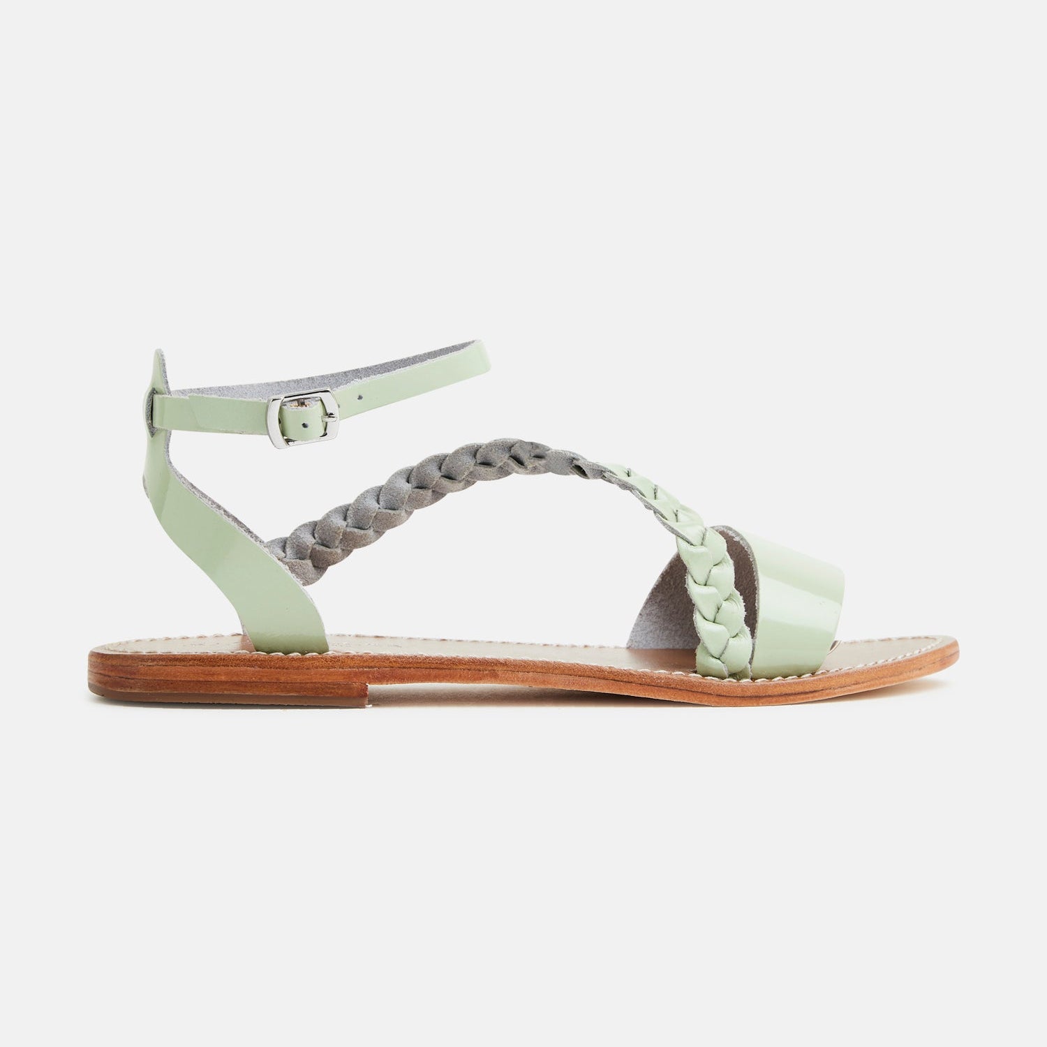 BELGRADE Sandale brillante en cuir