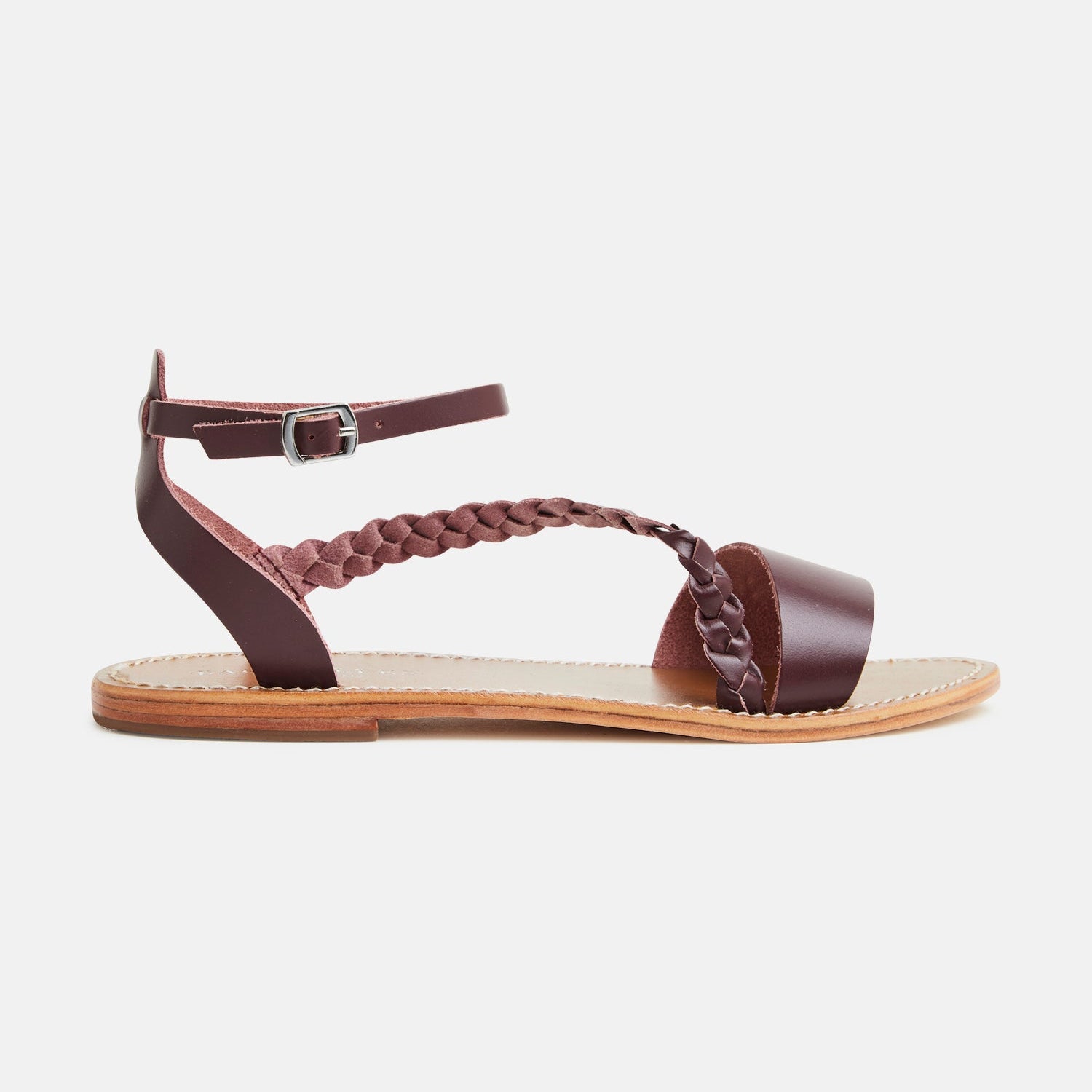 BELGRADE Sandale brillante en cuir