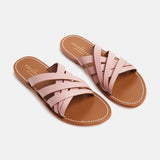 MARICA Mule brillante en cuir