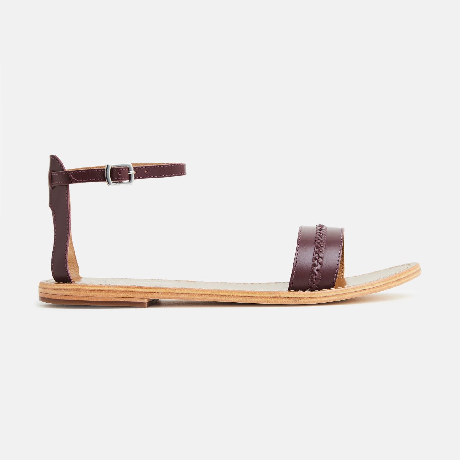PASAS Sandale brillante en cuir