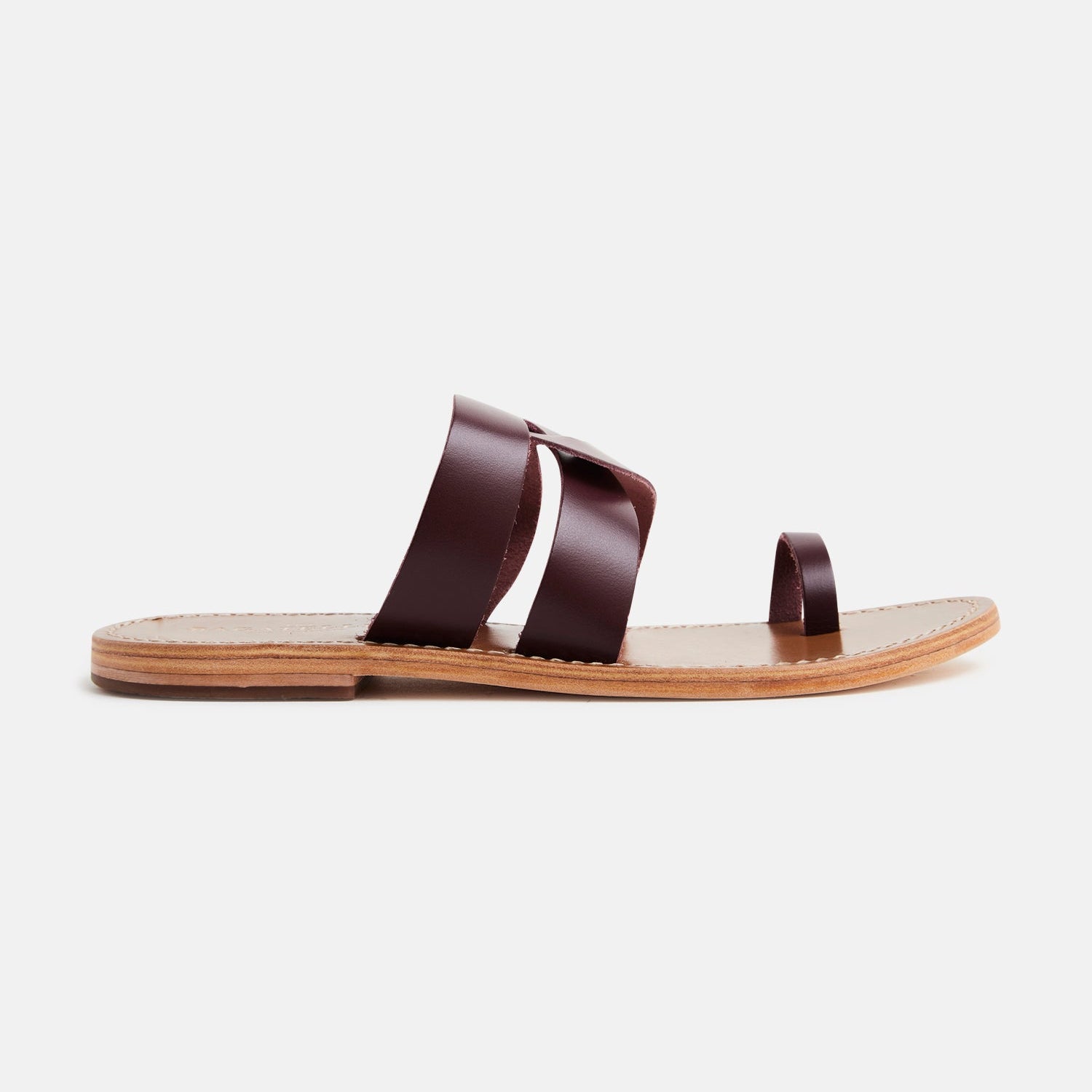 MULLEIN Mule brillante en cuir