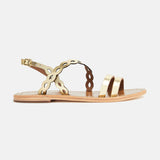 AGRATA Sandale brillante en cuir