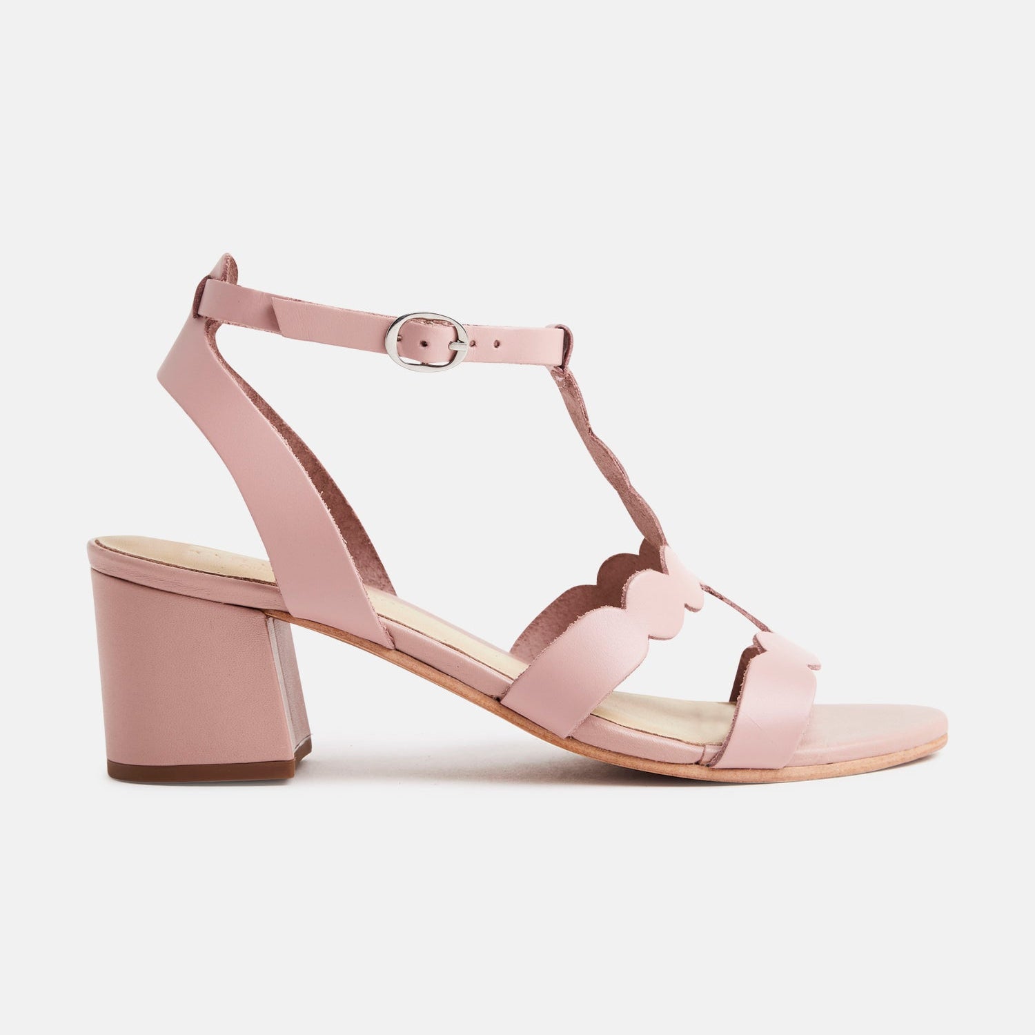 DONOMA Sandale brillante en cuir